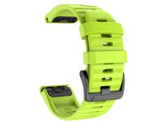 4wrist Silikonový řemínek pro Garmin Fenix 7X/Fenix 6X/Fenix 5X Plus/Fenix 3 - 26 mm - Green