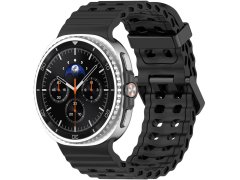 4wrist Silikonový sportovní řemínek pro Samsung Galaxy Watch8 - Černý