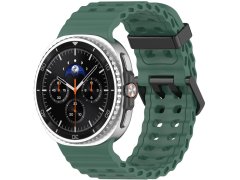 4wrist Silikonový sportovní řemínek pro Samsung Galaxy Watch8 - Tmavě zelená