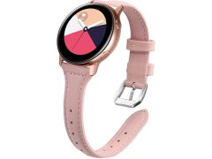 4wrist Slim kožený řemínek pro Samsung Galaxy Watch - Pink 20 mm