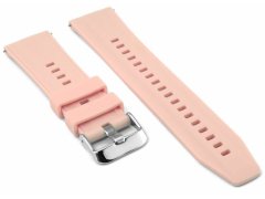 4wrist Univerzální silikonový řemínek se stříbrnou sponou 22 mm - Pink