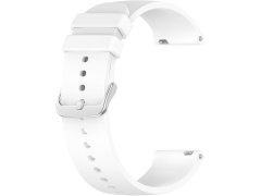 4wrist Univerzální silikonový řemínek se stříbrnou sponou 22 mm - White