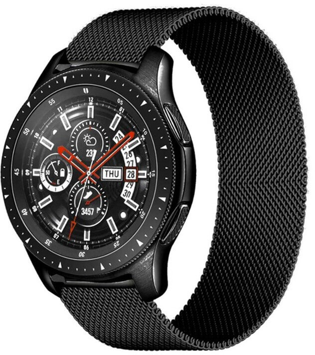 4wrist Milánský tah pro Samsung Galaxy Watch - Černý 22 mm - Hodinky 4wrist