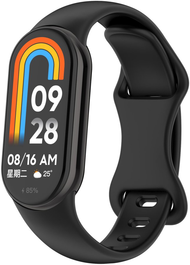 4wrist Řemínek ze silikonu pro Xiaomi 9 a&nbsp;8 - Black - Hodinky 4wrist