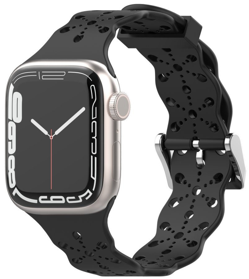 4wrist Silikonový řemínek pro Apple Watch 38/40/41 mm - Černý - Hodinky 4wrist