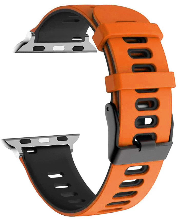 4wrist Silikonový řemínek pro Apple Watch - Orange/Black 38/40/41 mm - Hodinky 4wrist