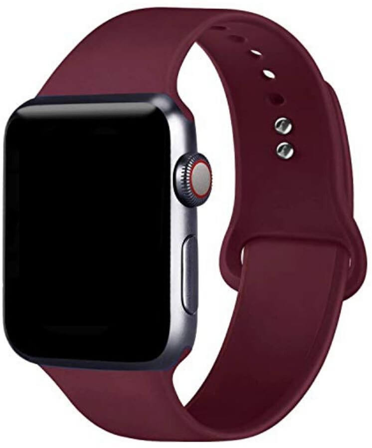 4wrist Silikonový řemínek pro Apple Watch - Vínová 42/44/45/49 mm - S/M - Hodinky 4wrist