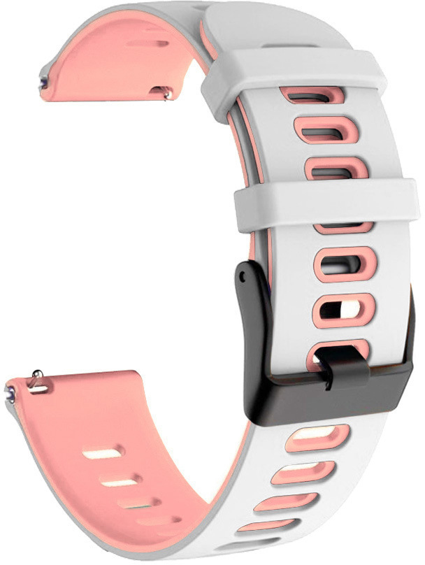 4wrist Silikonový řemínek pro Garmin 20 mm - White/Pink - Hodinky 4wrist