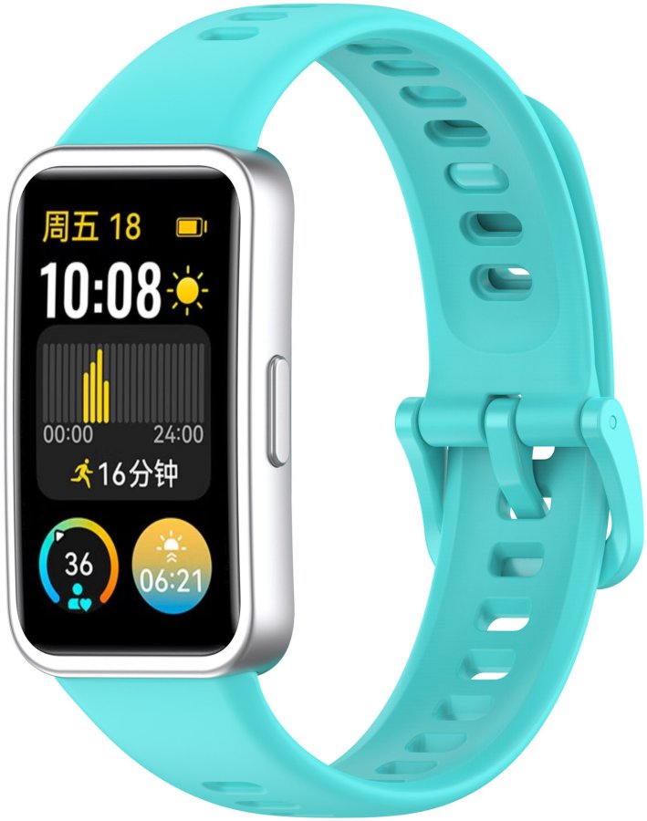 4wrist Silikonový řemínek pro Huawei Watch Band 10, 9, 8 - Turquoise 4wrist Silikonový řemínek pro Huawei Watch Band 10, 9, 8 - Turquoise - Hodinky 4wrist