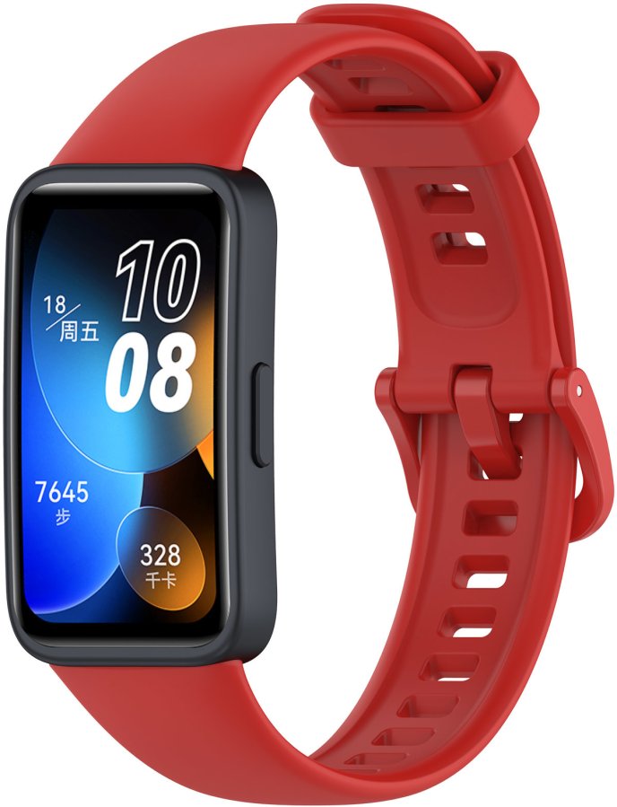 4wrist Silikonový řemínek pro Huawei Watch Band 8 - Red - Hodinky 4wrist