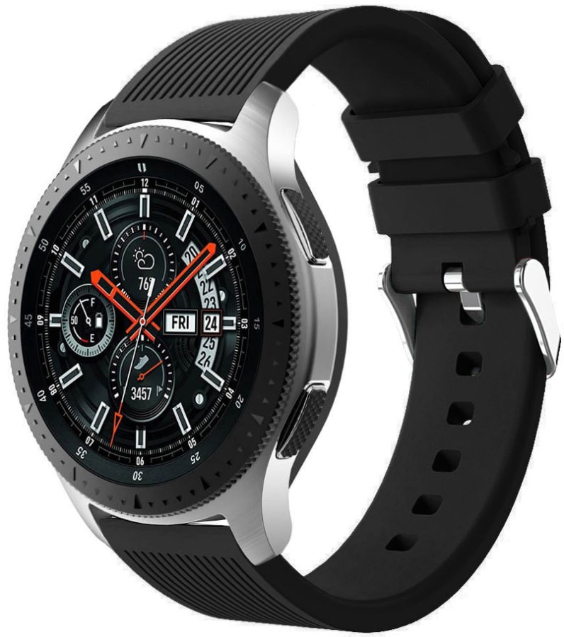 4wrist Silikonový řemínek pro Samsung Galaxy Watch - Černý 22 mm - Hodinky 4wrist