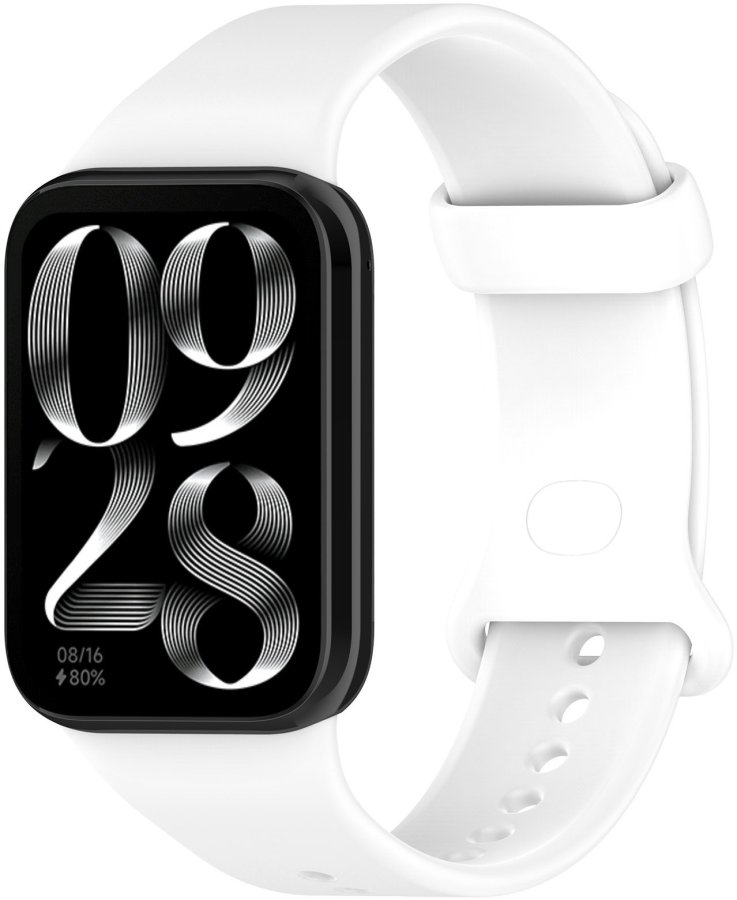 4wrist Silikonový řemínek pro Xiaomi 9 Pro a&nbsp;8 Pro - White - Hodinky 4wrist