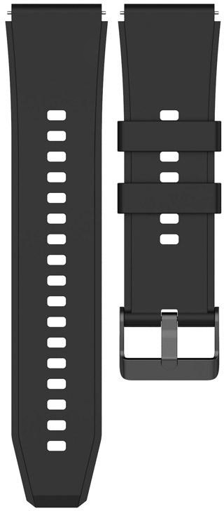 4wrist Silikonový řemínek s černou sponou 20 mm - Black - Hodinky 4wrist