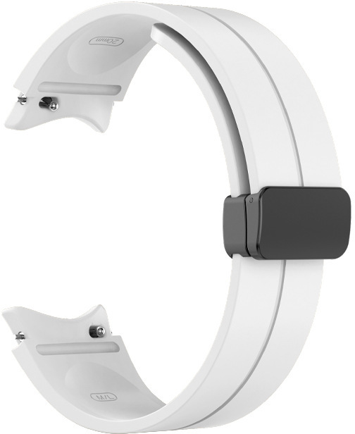 4wrist Silikonový řemínek s černou sponou pro Samsung Galaxy Watch 6/5/4 - White - Hodinky 4wrist