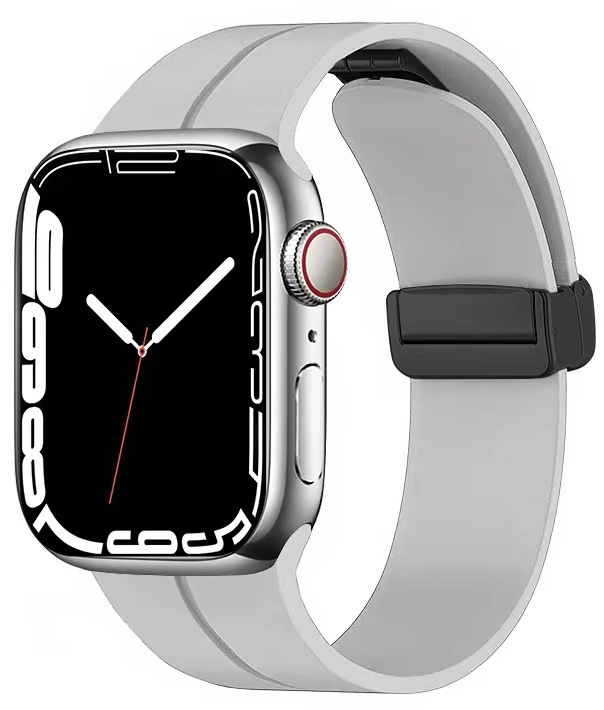 4wrist Silikonový řemínek s magnetickou sponou pro Apple Watch 38/40/41 mm - Grey - Hodinky 4wrist