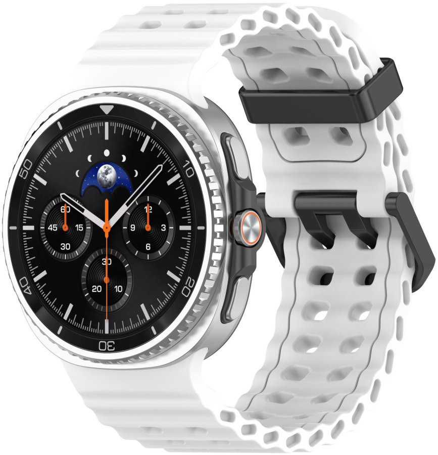 4wrist Silikonový sportovní řemínek pro Samsung Galaxy Watch8 - Bílý