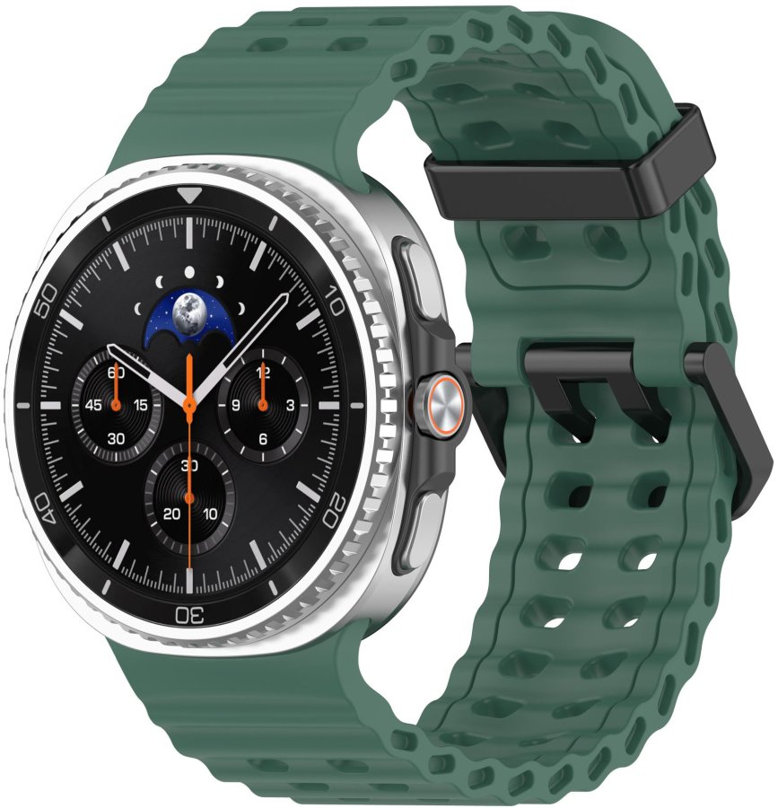 4wrist Silikonový sportovní řemínek pro Samsung Galaxy Watch8 - Tmavě zelená