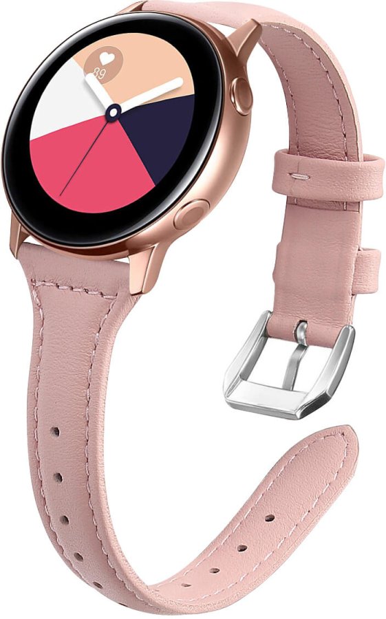 4wrist Slim kožený řemínek pro Samsung Galaxy Watch 6/5/4 - Pink - Hodinky 4wrist