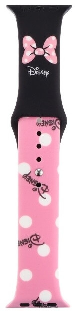 4wrist Silikonový řemínek pro Apple Watch - Růžovo-černý Disney 38/40/41 mm - Hodinky 4wrist