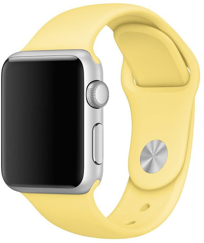 4wrist Silikonový řemínek pro Apple Watch - Žlutá 42/44/45/49 mm - S/M - Hodinky 4wrist