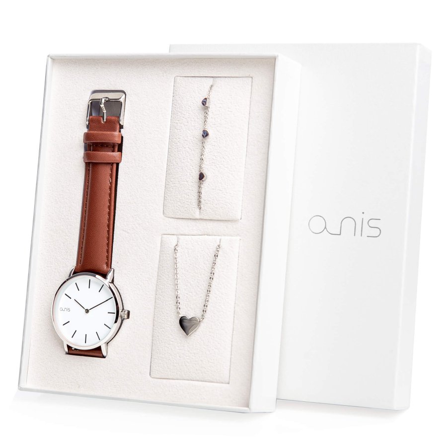 A-NIS Set hodinek, náhrdelníku a náramku AS100-03 - Hodinky A-NIS