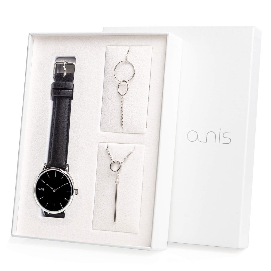 A-NIS Set hodinek, náhrdelníku a náramku AS100-05 - Hodinky A-NIS