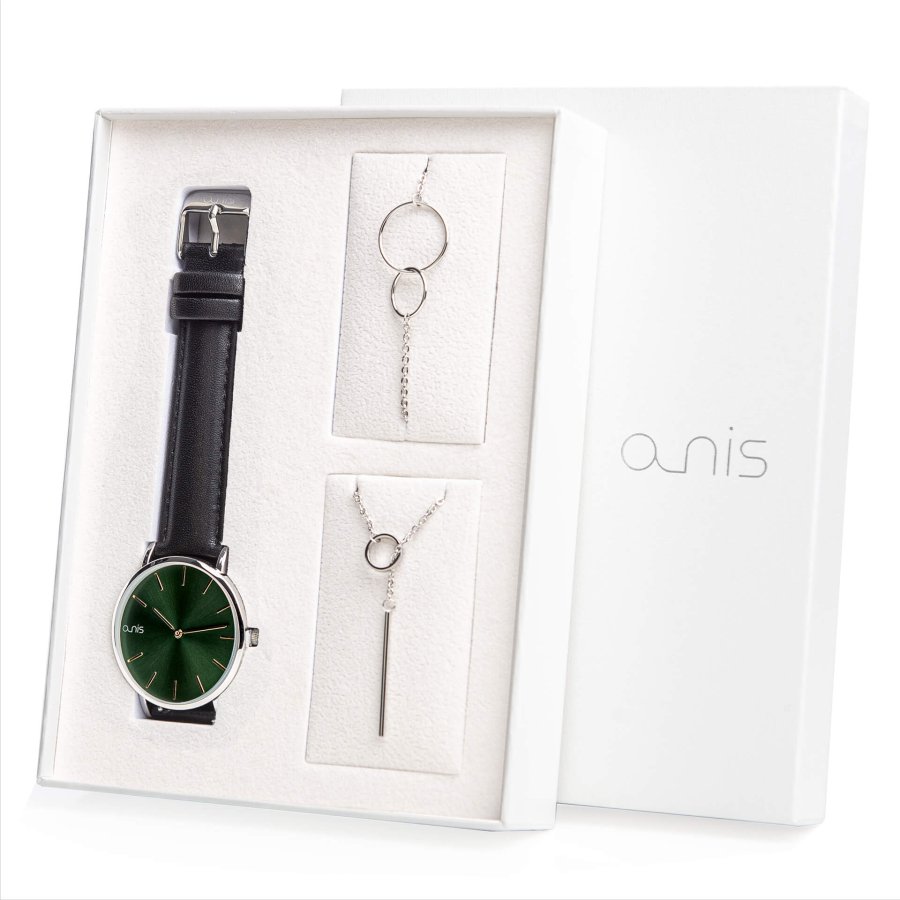 A-NIS Set hodinek, náhrdelníku a náramku AS100-14 - Hodinky A-NIS