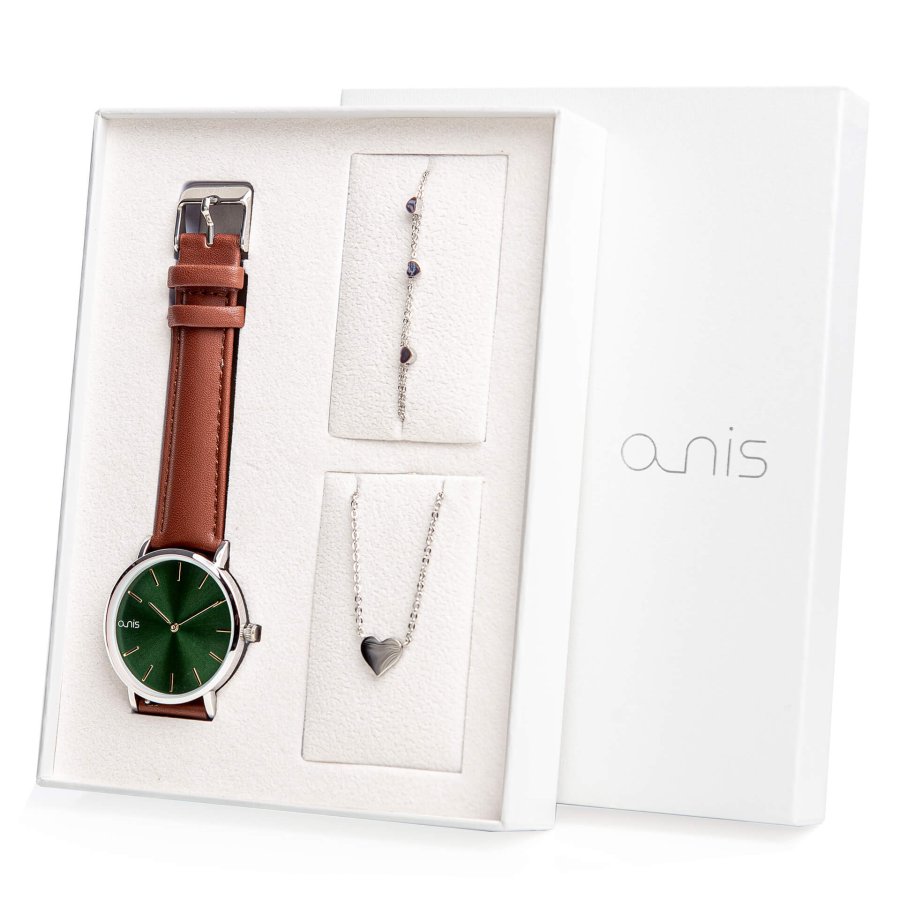 A-NIS Set hodinek, náhrdelníku a náramku AS100-15 - Hodinky A-NIS