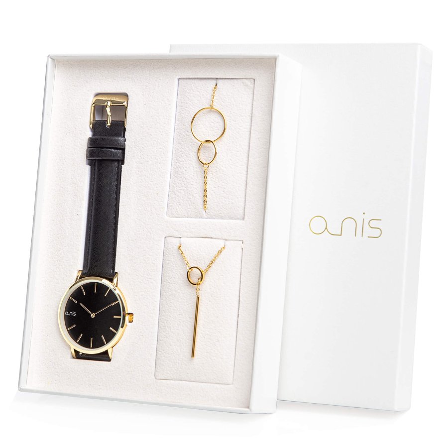 A-NIS Set hodinek, náhrdelníku a náramku AS100-20 - Hodinky A-NIS