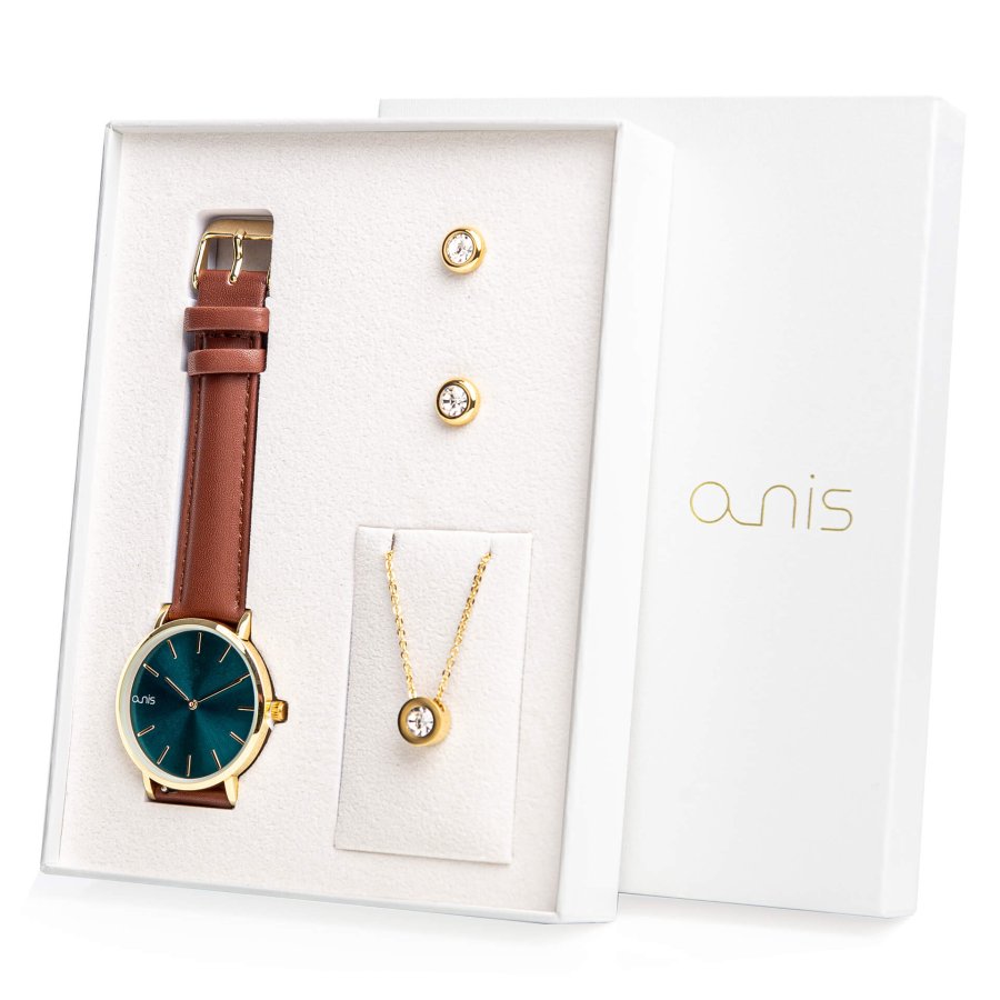 A-NIS Set hodinek, náhrdelníku a náušnic AS100-24 - Hodinky A-NIS