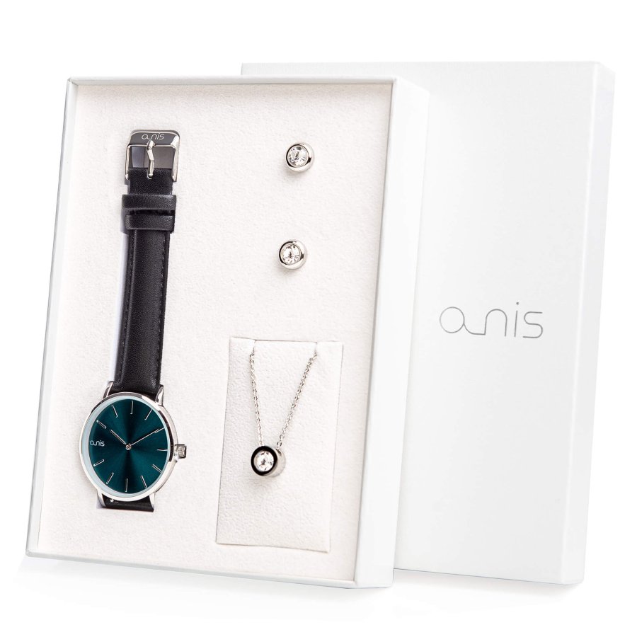 A-NIS Set hodinek, náhrdelníku a náušnic AS100-08 - Hodinky A-NIS