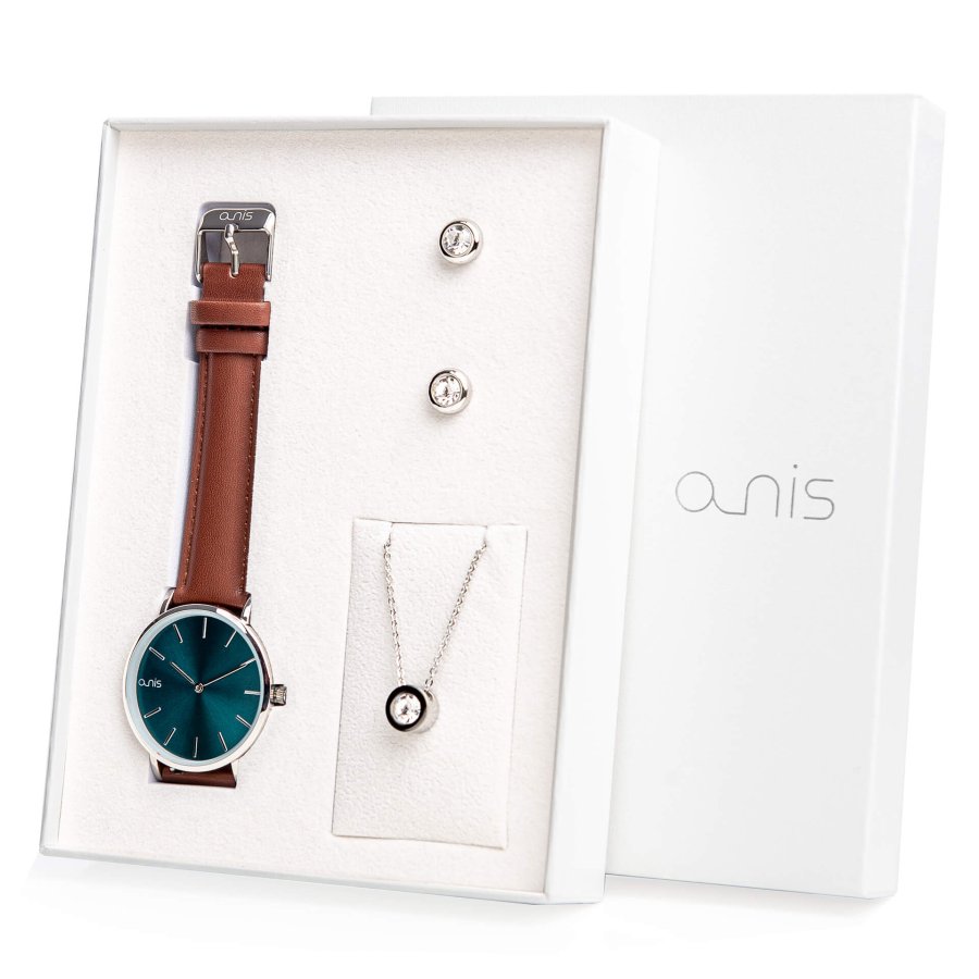 A-NIS Set hodinek, náhrdelníku a náušnic AS100-09 - Hodinky A-NIS
