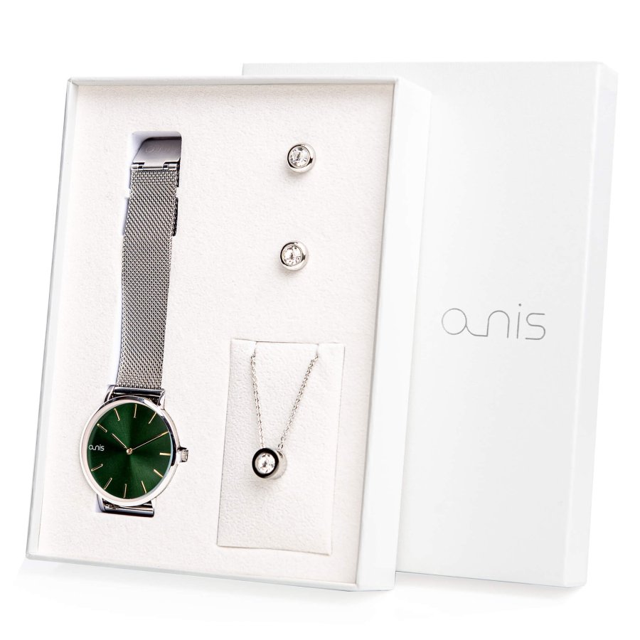 A-NIS Set hodinek, náhrdelníku a náušnic AS100-13 - Hodinky A-NIS