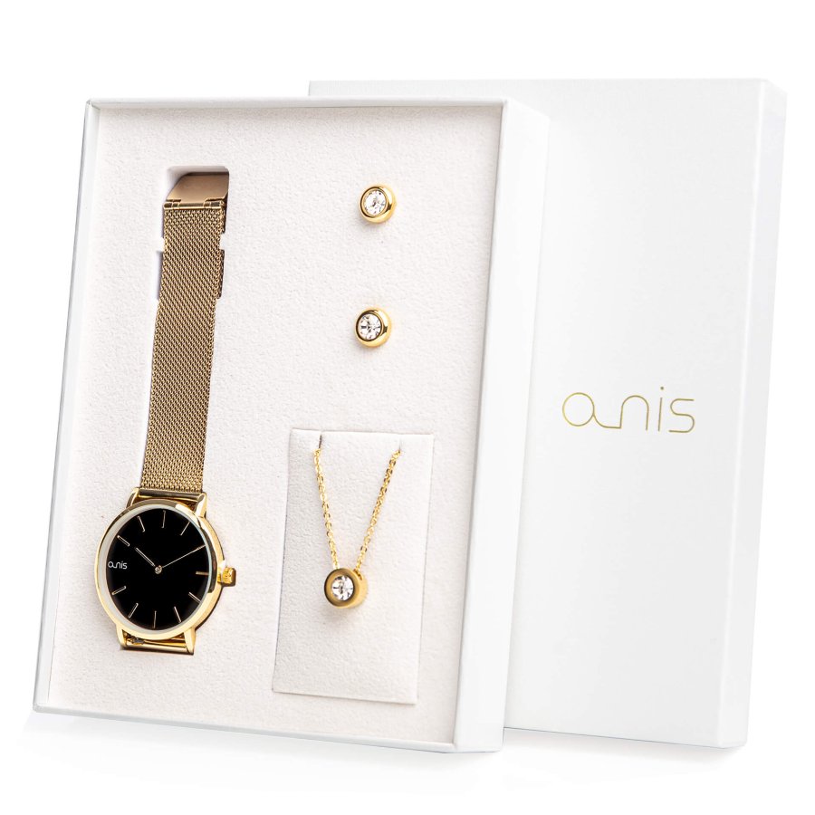 A-NIS Set hodinek, náhrdelníku a náušnic AS100-19 - Hodinky A-NIS