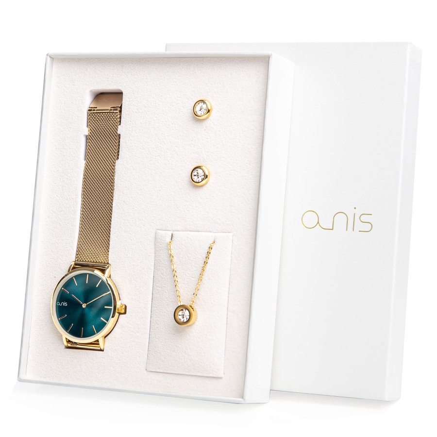 A-NIS Set hodinek, náhrdelníku a náušnic AS100-22 - Hodinky A-NIS