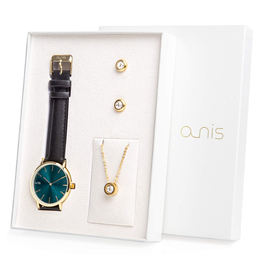 A-NIS Set hodinek, náhrdelníku a náušnic AS100-23 - Hodinky A-NIS