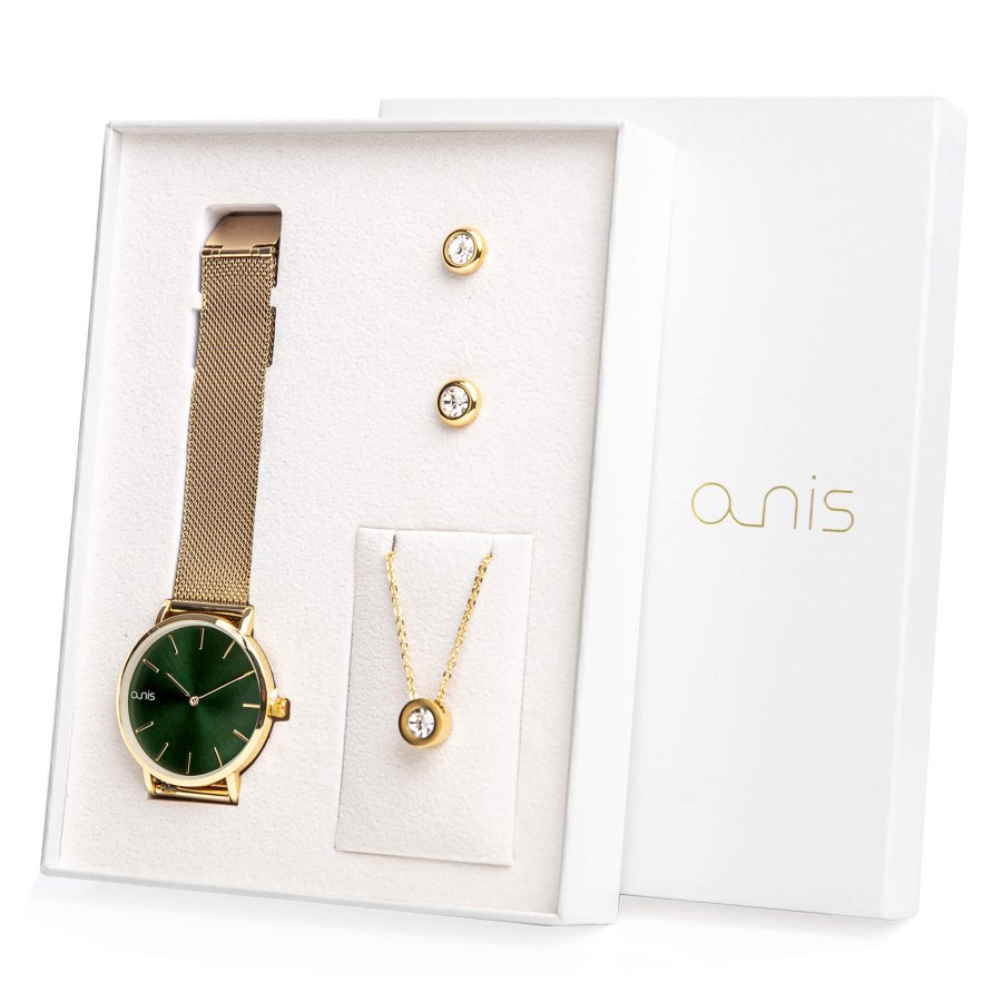 A-NIS Set hodinek, náhrdelníku a náušnic AS100-25 - Hodinky A-NIS