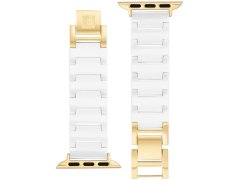 Anne Klein Keramický tah pro Apple Watch 38/40/41 mm - White WK/1010GPWT38