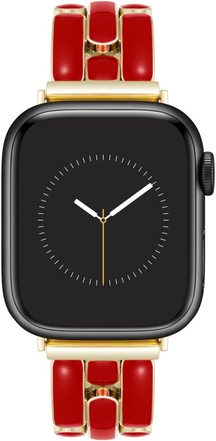 Anne Klein Ocelový tah pro Apple Watch 38/40/41 mm - Gold/Red WK/1048GPRD38 Anne Klein Ocelový tah pro Apple Watch 38/40/41 mm - Gold/Red WK/1048GPRD38 - Hodinky Anne Klein