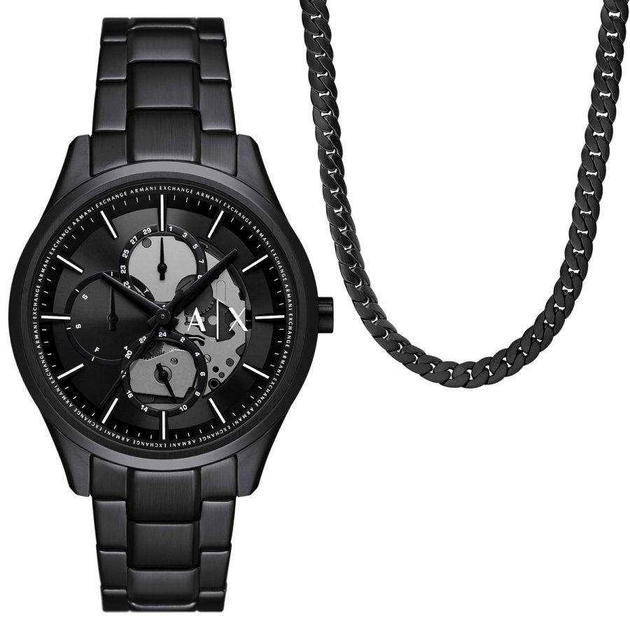Armani Exchange Dárkový set Dante + řetízek AX7160SET - Hodinky Armani Exchange