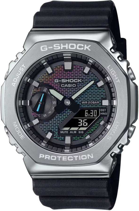 Casio G-Shock Classic Rainbow Brick Wall Series GM-2100RW-1AER (619) - Hodinky Casio