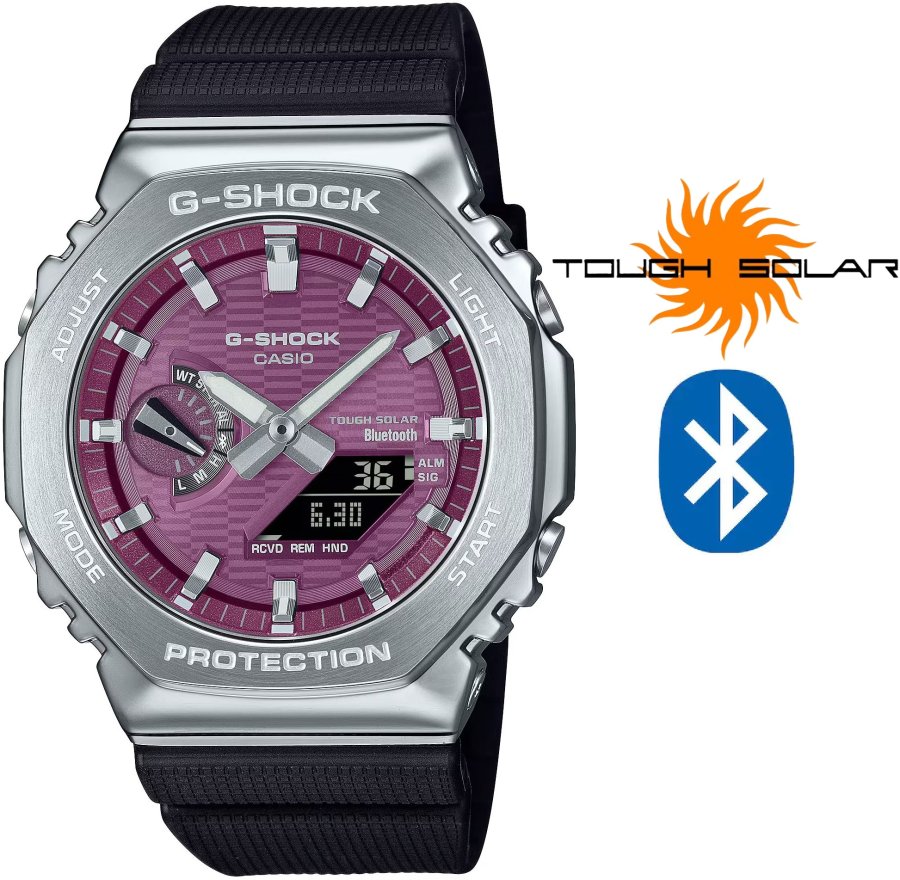 Casio G-SHOCK G-Steel Solar Bluetooth GBM-2100A-4BER (663) Casio G-SHOCK G-Steel Solar Bluetooth GBM-2100A-4BER (663) - Hodinky Casio