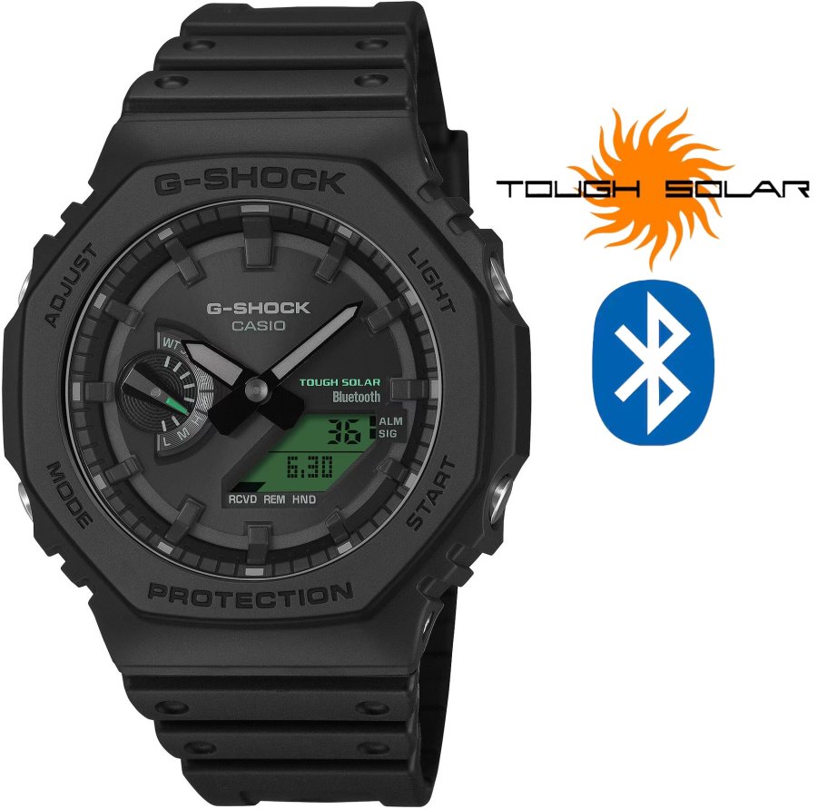 Casio G-Shock Original Carbon Core Guard Bluetooth Solar GA-B2100BEG-1AER (666) - Hodinky Casio