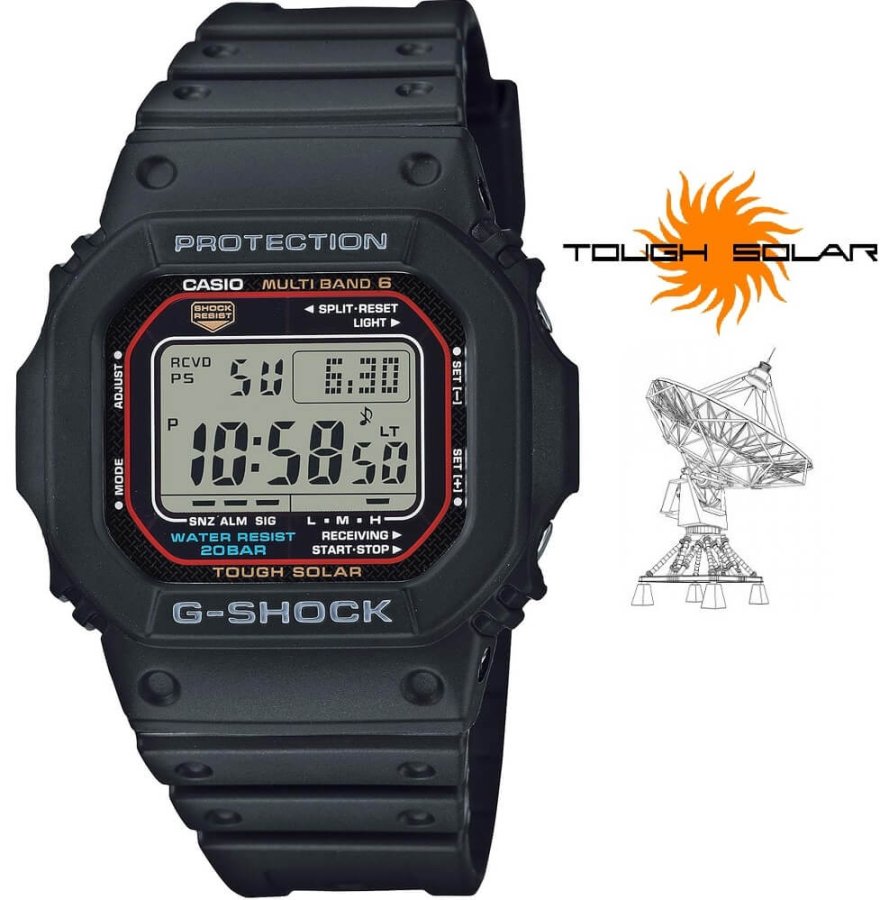 Casio G-Shock Original Solar Rádiově řízené GW-M5610U-1ER - Hodinky Casio