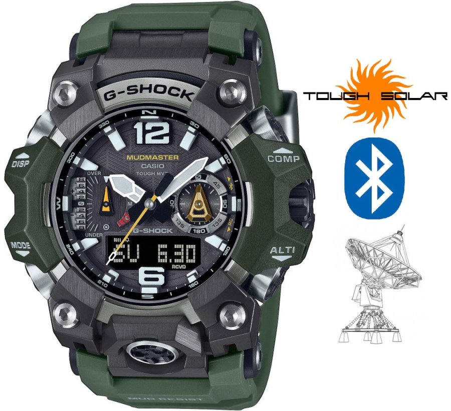 Casio G-Shock PRO Mudmaster GWG-B1000-3AER Tough Solar Bluetooth Radio Controlled (678) - Hodinky Casio