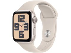 Apple Apple Watch SE (2023) GPS 40mm sportovní silikonový řemínek hvězdně bílý S/M