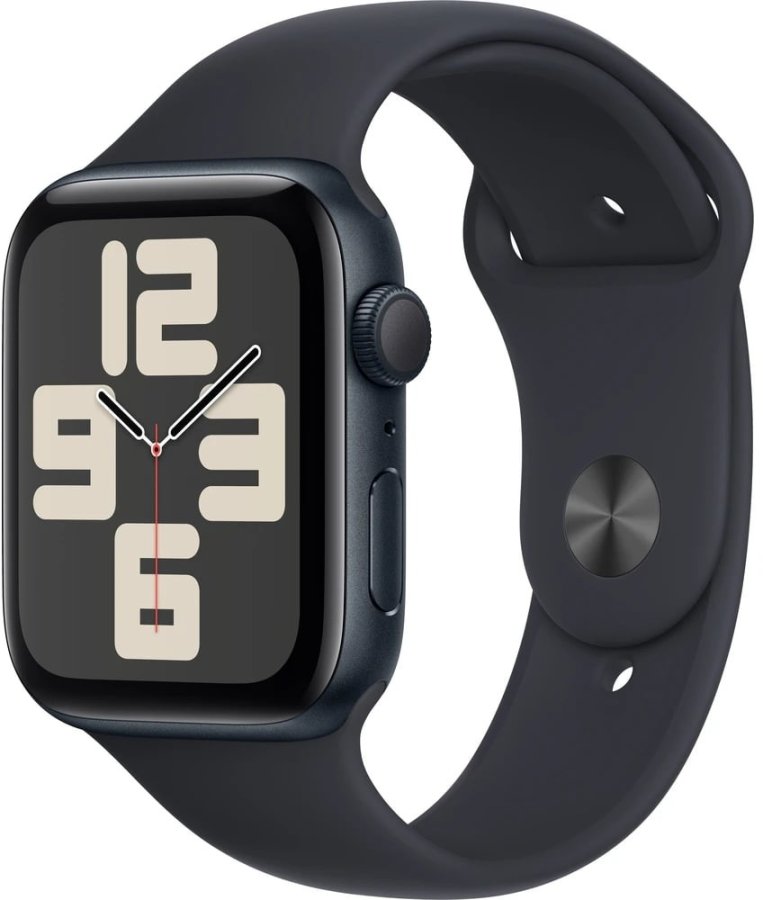 Apple Apple Watch SE (2023) Cellular 44mm sportovní silikonový řemínek temně inkoustový M/L - Hodinky Chytré hodinky Apple