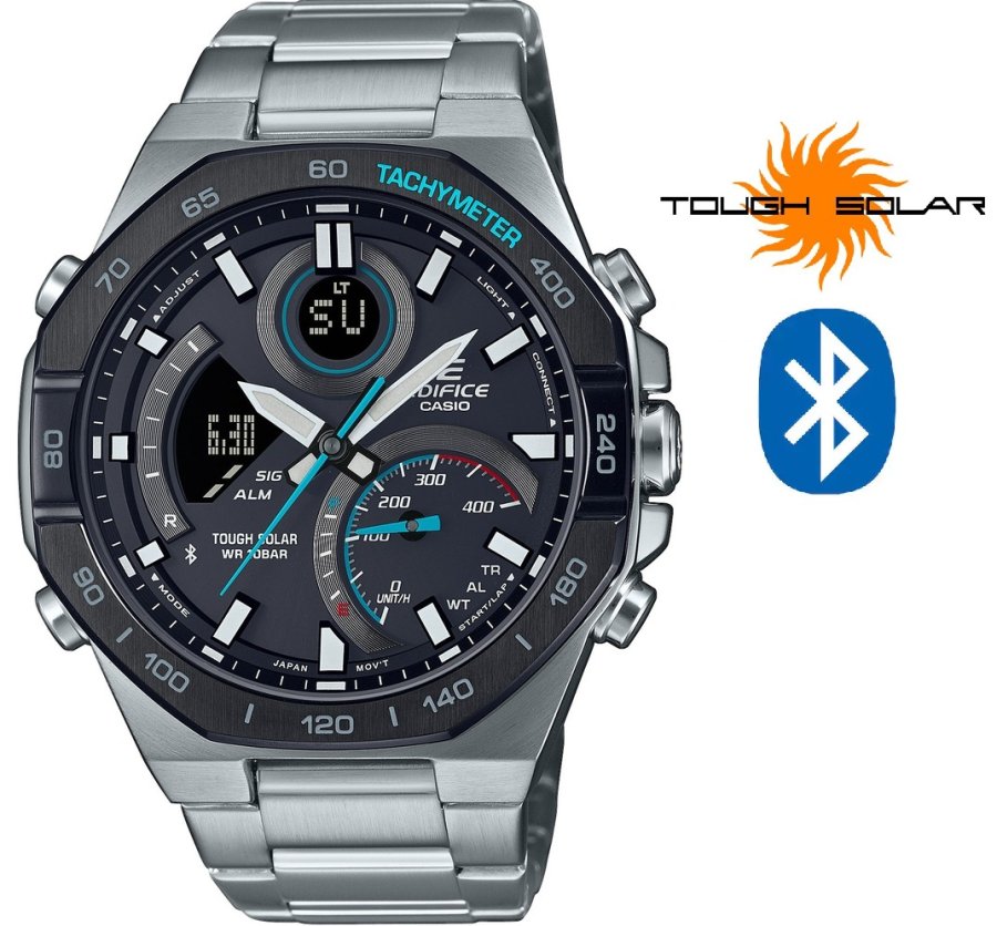 Casio Edifice Bluetooth Connected Tough Solar ECB-950DB-1AEF (627) Casio Edifice Bluetooth Connected Tough Solar ECB-950DB-1AEF (627) - Hodinky Chytré hodinky Casio