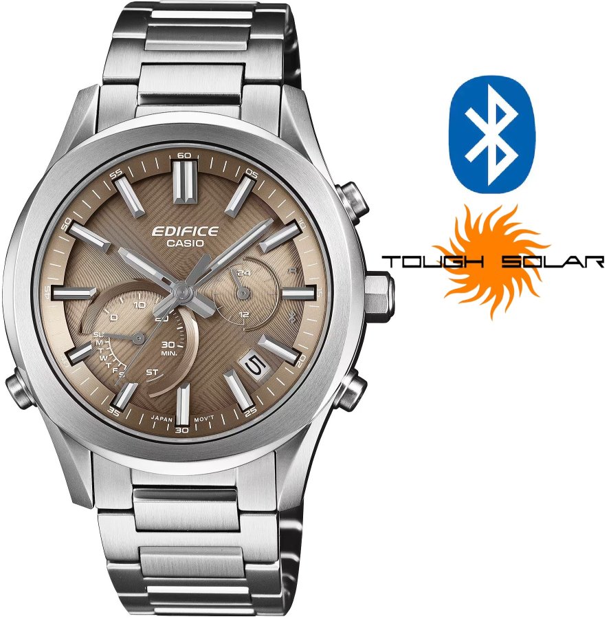 Casio Edifice Bluetooth Connected Solar EQB-1300D-5AEF (000) - Hodinky Chytré hodinky Casio