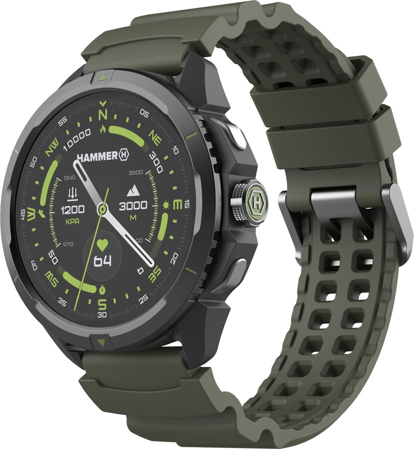 Hammer Chytré hodinky Hammer Watch 2 zeleno-černé - Hodinky Chytré hodinky Hammer